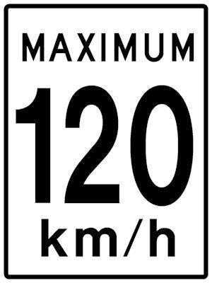 カナダの速度標識
